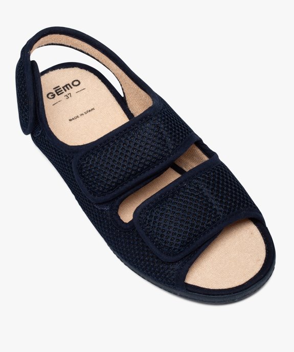 Sandales confort femme à brides unies en textile vue5 - GEMO (CONFORT) - GEMO