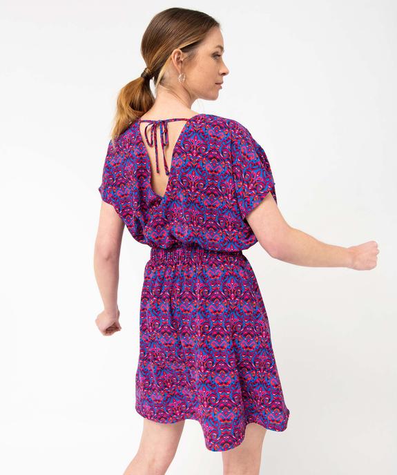 Robe femme avec double décolleté cache-coeur vue3 - GEMO(FEMME PAP) - GEMO
