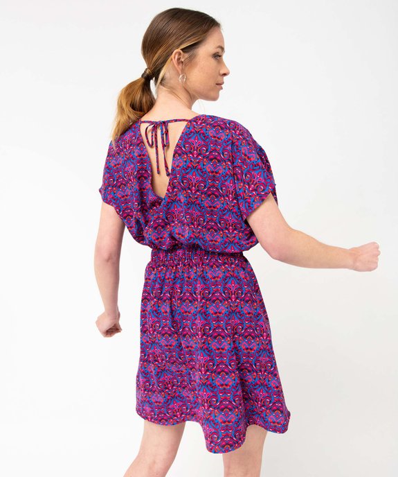 Robe femme avec double décolleté cache-coeur vue3 - GEMO(FEMME PAP) - GEMO