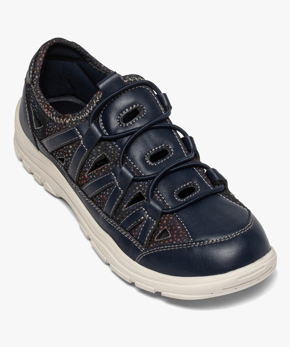 Baskets femme ouvertes extra légères fermeture lacets élastiques vue5 - GEMO (SPORTSWR) - GEMO