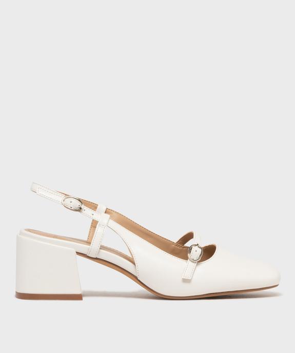 Escarpins talon ouvert et bout carré femme - Follow Me vue1 - FOLLOW ME - GEMO