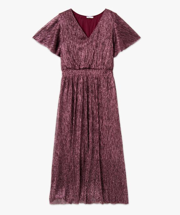 Robe à manches courtes en maille scintillante femme grande taille vue4 - GEMO (G TAILLE) - GEMO