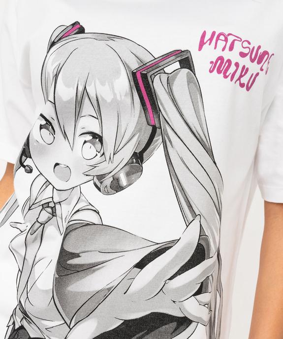 Tee-shirt manches courtes oversize avec motif manga femme - Hatsune Miku vue2 - HATSUNE MIKU - GEMO