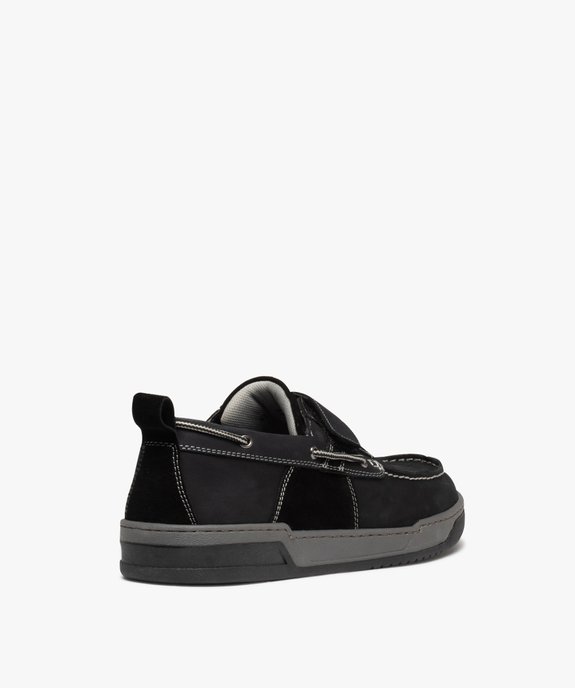 Chaussures bateau homme unies à scratch vue4 - GEMO (CONFORT) - GEMO
