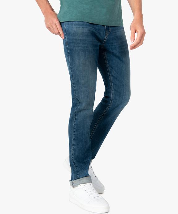 Jean homme coupe straight coloris délavé vue1 - GEMO (HOMME) - GEMO
