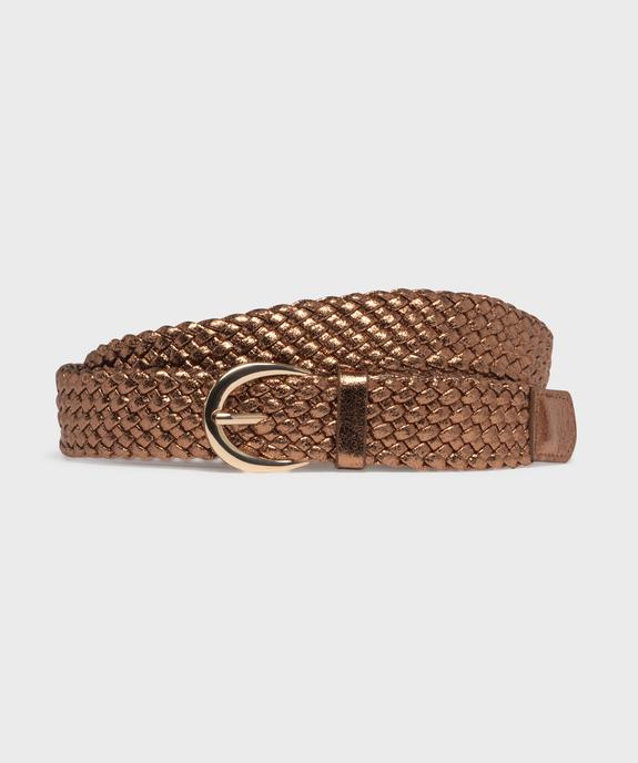 Ceinture tressée en matière métallisée femme vue1 - GEMO (ACCESS) - GEMO