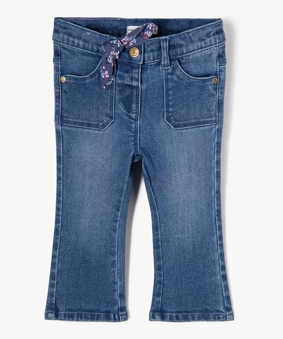 Jean flare avec noeud fantaisie bébé fille - LuluCastagnette vue1 - LULUCASTAGNETTE - GEMO