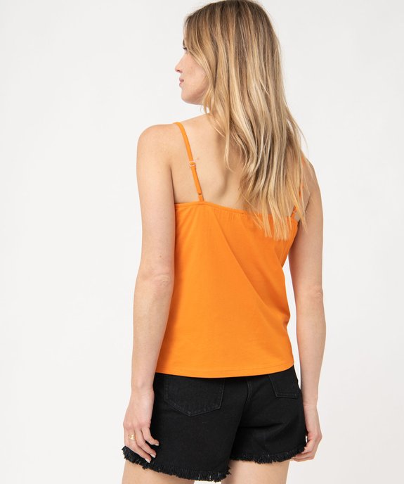 Débardeur brodé en coton femme vue3 - GEMO(FEMME PAP) - GEMO