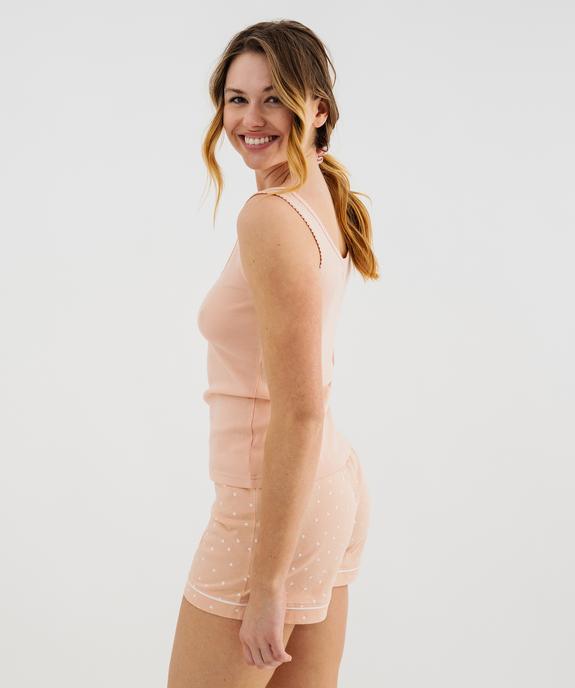 Bas de pyjama short à motifs coeurs femme vue5 - GEMO 4G FEMME - GEMO