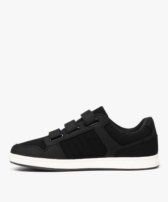 Baskets homme style skateshoes unies fermeture scratchs vue9 - 5 MILES - GEMO