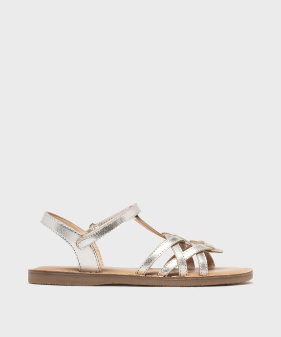 Sandales en cuir avec bride à scratch fille - Lovely Wings vue1 - LOVELY WINGS GEMO FOR GOOD - GEMO