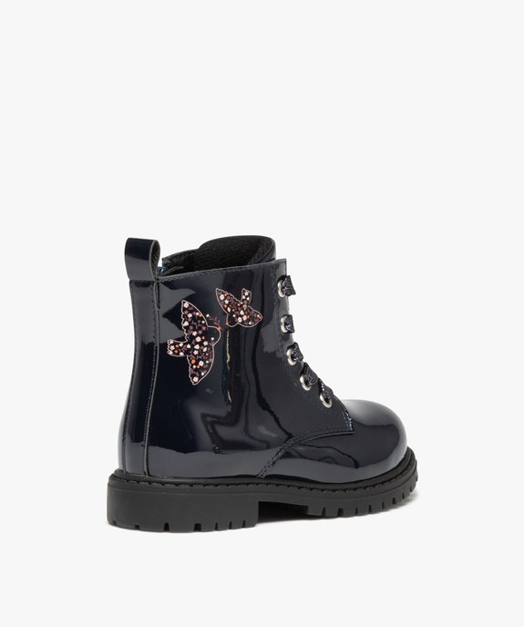 Boots vernis fille avec motifs oiseaux du 31 au 36 vue4 - GEMO (ENFANT) - GEMO