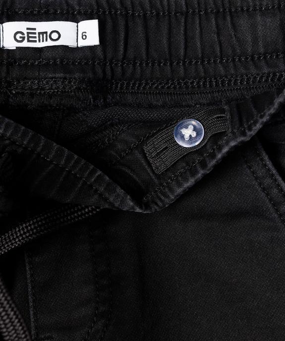 Pantalon jogger en toile denim garçon vue3 - GEMO (ENFANT) - GEMO