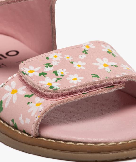 Sandales bébé fille à talon fermé et brides en cuir imprimé vue6 - GEMO(BEBE DEBT) - GEMO