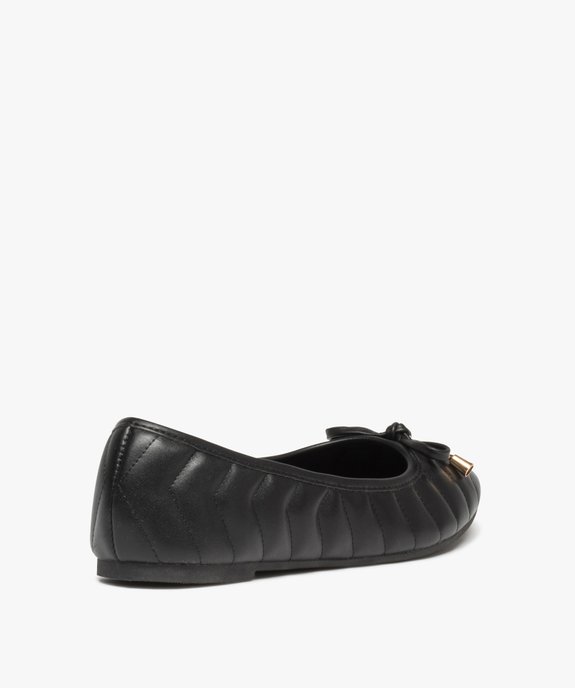 Ballerines femme matelassées avec noeud décoratif vue4 - GEMO(URBAIN) - GEMO