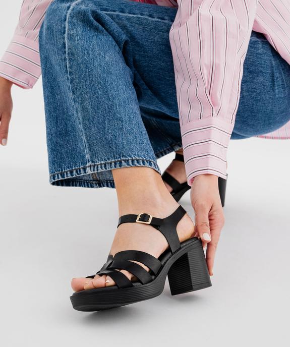 Sandales à talon sur semelle plateforme femme - Follow Me vue7 - FOLLOW ME - GEMO