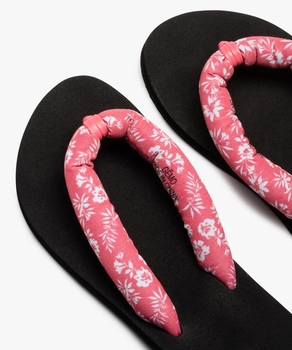 Tongs fille à brides rembourrées en tissu fleuri vue3 - GEMO (ENFANT) - GEMO