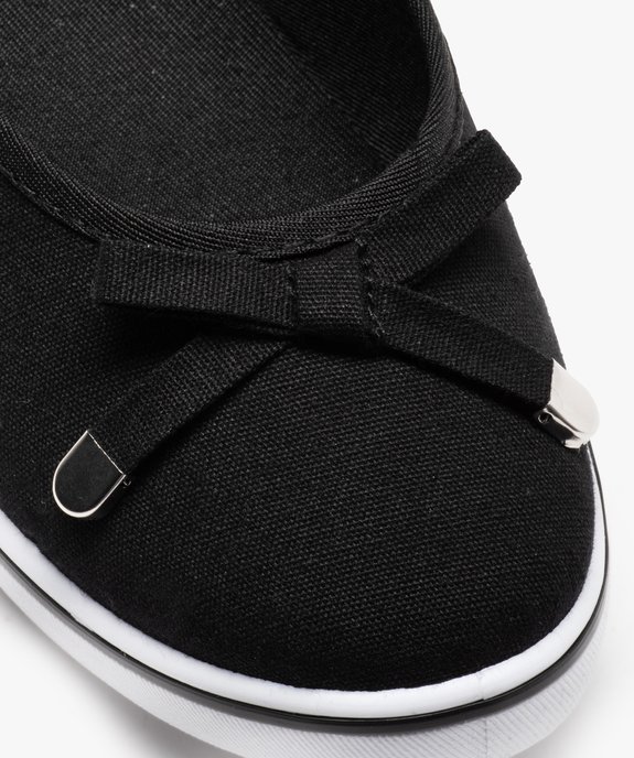 Ballerines femme en toile à talon compensé vue6 - GEMO 4G FEMME - GEMO