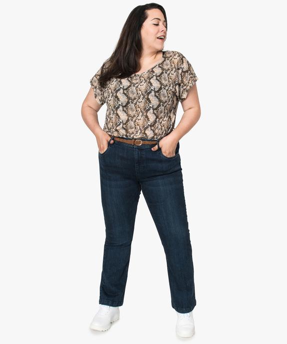 Tee-shirt femme blousant à manches courtes vue5 - GEMO (G TAILLE) - GEMO
