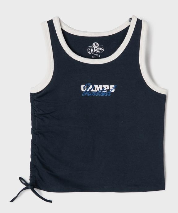 Débardeur en jersey de coton avec fronce ajustable sur le côté fille - Camps United vue2 - CAMPS US GEMO FOR GOOD - GEMO