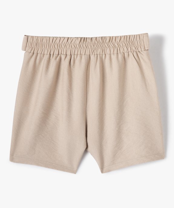 Short fille ample à taille haute vue3 - GEMO (ENFANT) - GEMO