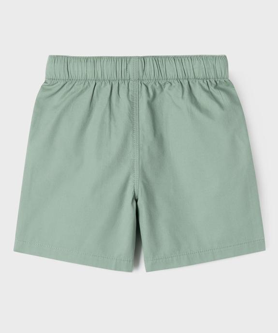 Bermuda en toile légère à taille élastiquée garçon vue4 - GEMO (ENFANT) - GEMO