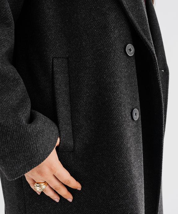 Manteau long croisé à double boutonnage et col femme grande taille vue4 - GEMO (G TAILLE) - GEMO
