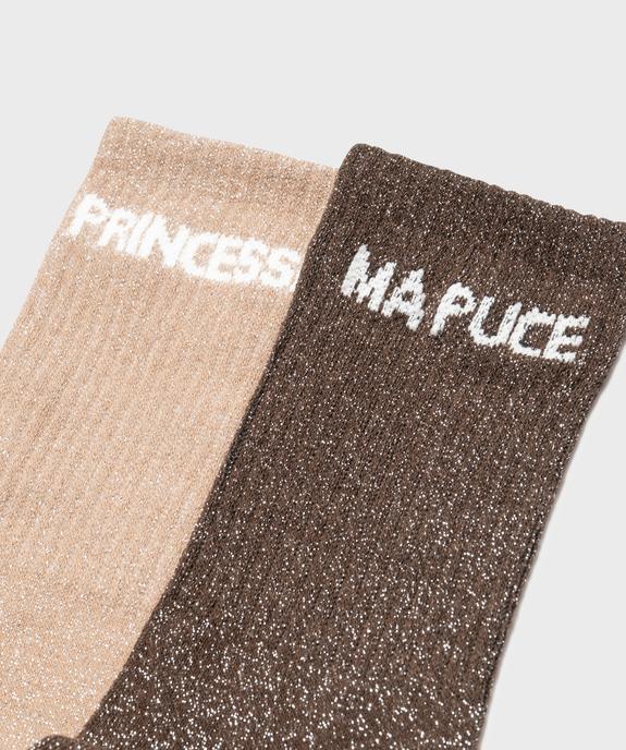 Chaussettes en maille pailletée femme (lot de 2) vue2 - GEMO(HOMWR FEM) - GEMO