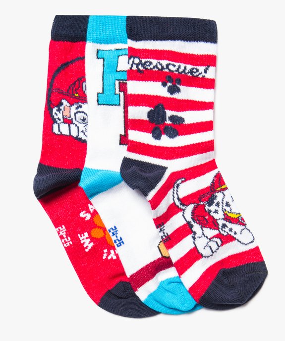 Lot de 3 paires de chaussettes à motifs - La Pat'Patrouille vue1 - PAT PATROUILLE - GEMO