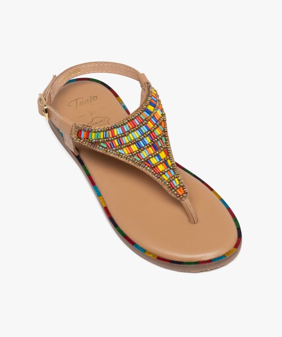 Tongs avec perles brodées sur le dessus fille - Tanéo vue5 - TANEO GEMO FOR GOOD - GEMO