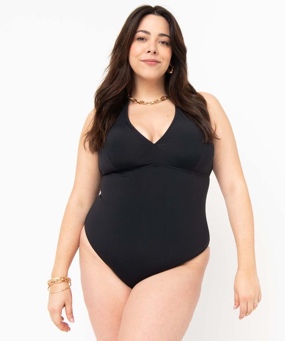 Maillot de bain femme grande taille 1 pièce dos nu vue2 - GEMO 4G FEMME - GEMO