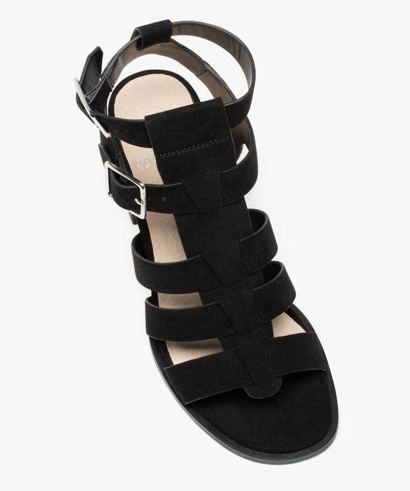 Sandales femme à talon et tige montante style spartiates vue5 - GEMO(URBAIN) - GEMO