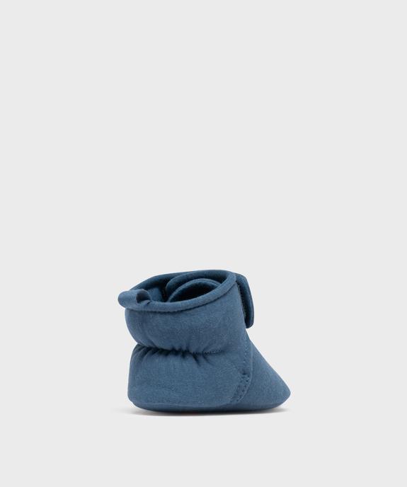 Chaussons de naissance montants en jersey à scratch bébé garçon vue4 - LITTLE LOVE GEMO FOR GOOD - GEMO