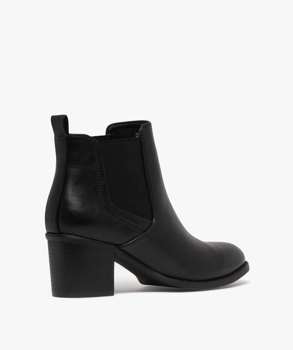 Boots femme unies à talon moyen style Chelsea vue5 - VALENTINA BALDA - GEMO