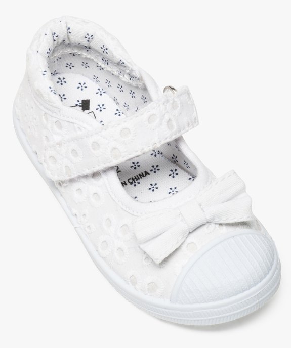 Tennis bébé fille en toile façon babies à scratch vue5 - GEMO(BEBE DEBT) - GEMO