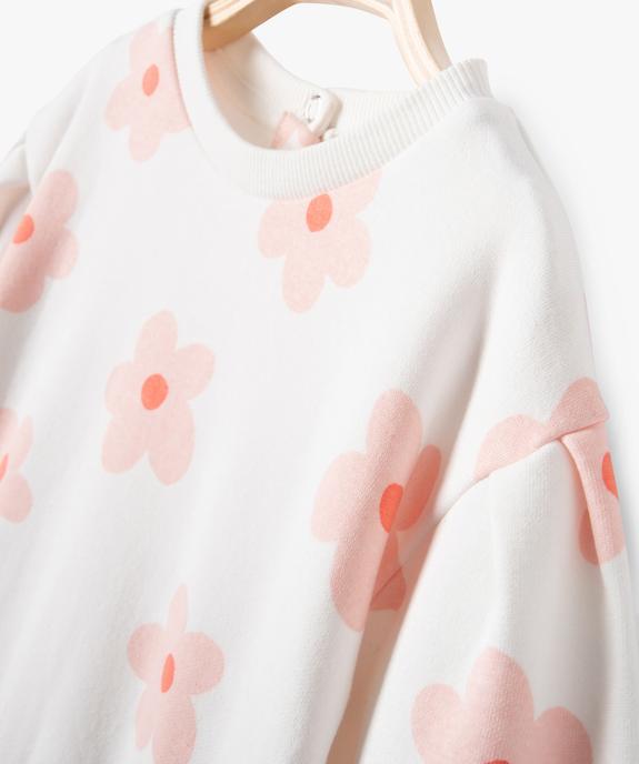 Sweat à manches bouffantes avec motifs colorés bébé fille vue2 - GEMO 4G BEBE - GEMO