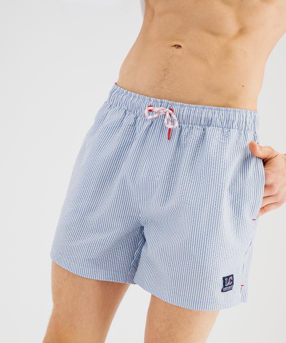 Short de bain rayé à taille élastiqué homme - LuluCastagnette vue2 - LULU CASTAGNETTE G4G D - GEMO