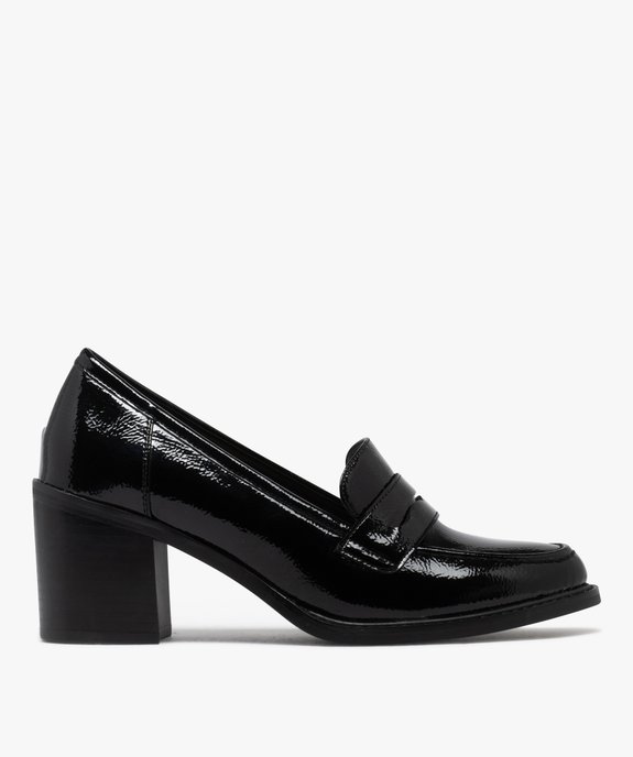 Mocassins vernis à talon femme vue2 - FOLLOW ME - GEMO
