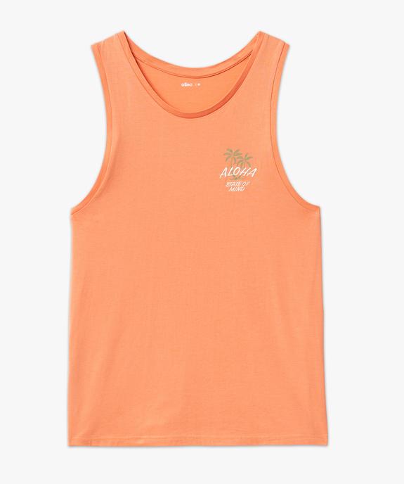 Débardeur coupe droite en coton avec broderie homme vue4 - GEMO (HOMME) - GEMO
