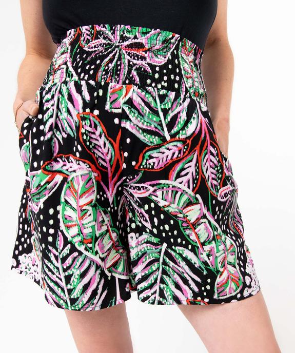 Short de grossesse à motifs exotiques  vue2 - GEMO (MATER) - GEMO