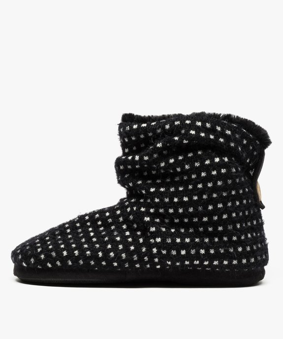 Chaussons montants  tricot bicolore vue3 - GEMO(HOMWR FEM) - GEMO