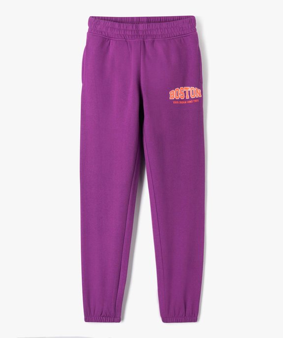 Jogging fille en molleton doux vue2 - GEMO (JUNIOR) - GEMO