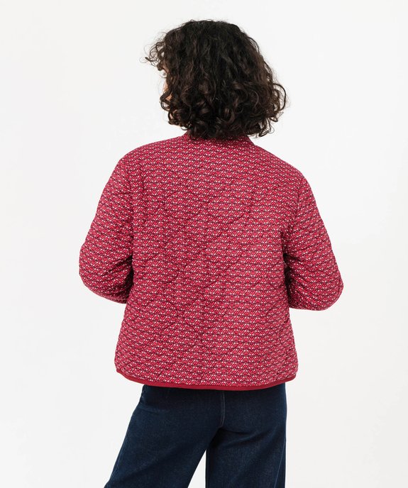 Veste matelassée à col rond et fermeture zippée femme vue3 - GEMO 4G FEMME - GEMO