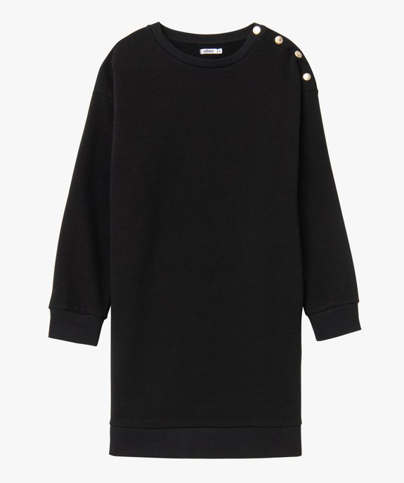 Robe sweat femme avec boutons sur l’épaule vue4 - GEMO(FEMME PAP) - GEMO