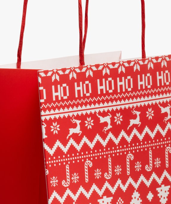 Pochette cadeau avec motif Noël vue2 - GEMO (ACCESS) - GEMO
