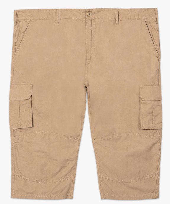 Pantacourt homme en toile multipoches vue4 - GEMO (G TAILLE) - GEMO