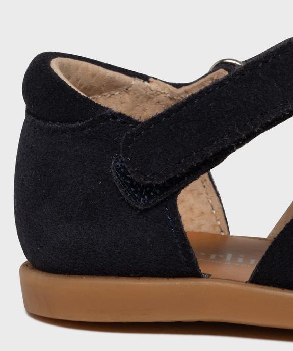 Chaussures en cuir à scratch et côtés ouverts bébé garçon - Berlingot vue6 - BERLINGOT BY POM D'API (M) - GEMO