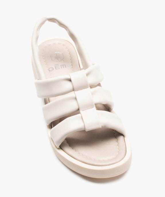Sandales femme à semelle épaisse et brides matelassées vue5 - GEMO (CASUAL) - GEMO