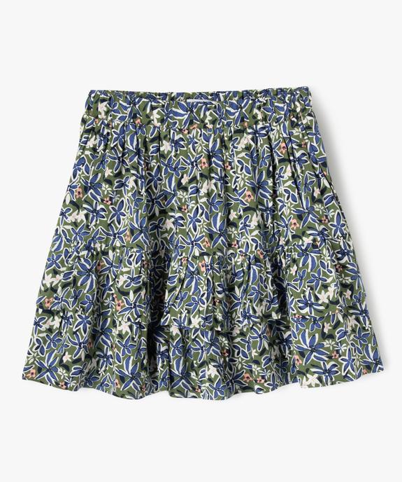 Jupe volantée en viscose fleurie fille - LuluCastagnette vue1 - LULUCASTAGNETTE - GEMO