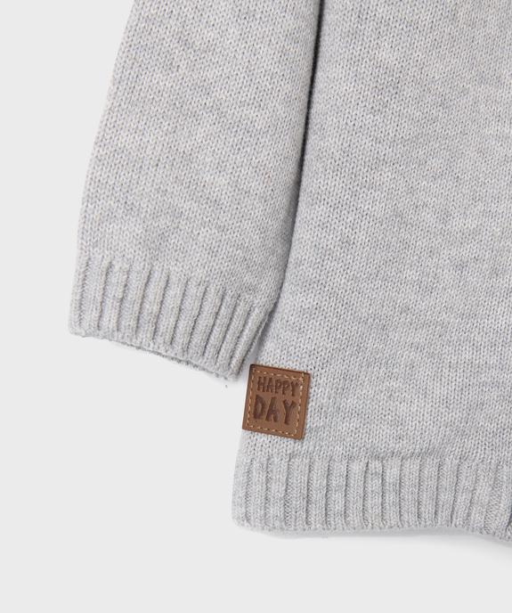 Gilet zippé à col rond en coton bébé vue2 - GEMO(BEBE DEBT) - GEMO